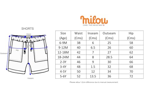 Image of Milou Girls 100% Cotton Stripes Allover Print Biowash Shorts | Soft & Breathable, Safe Dyes, Label-Free Comfort