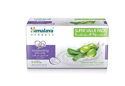 Himalaya Since 1930 Moisturizing Baby Soap | No Parabens & Synthetic Colors | Gently Cleanses the Skin -125g x 6