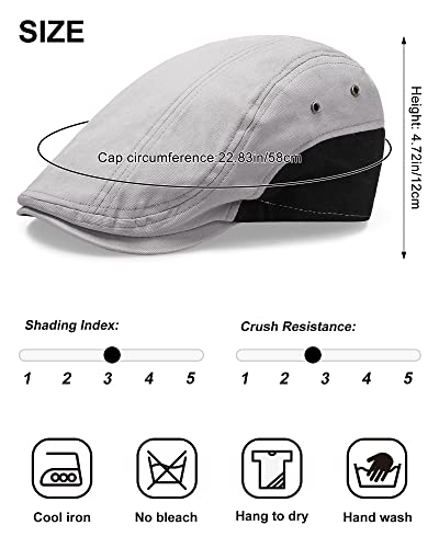 Zhanmai 4 Pieces Newsboy Hats For Men Summer Cabbie Cap Newsboy Flat Capivy Cap Newsboy Hunting Hat For Men(Novel Style) #TOP2