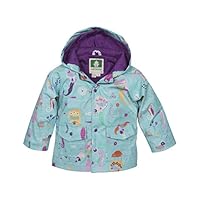 OAKI Kids Rain Jacket, Mermaids Print Waterproof Raincoat for Toddlers and Children, Size 5T
