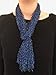 Scarf Necklace Yarn Blue Navy Glitz Handmade