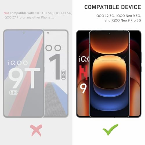 Image of DD SON Tempered Glass Screen Protector Compatible for iQOO 12 5G, iQOO Neo 9 5G And iQOO Neo 9 Pro 5G (6.78 Inch) (11D) with Edge to Edge Coverage and Easy Installation kit,Black