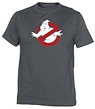Camiseta Cazafantasmas Adulto/niño ochenteras 80´s Retro… (S, Gris)