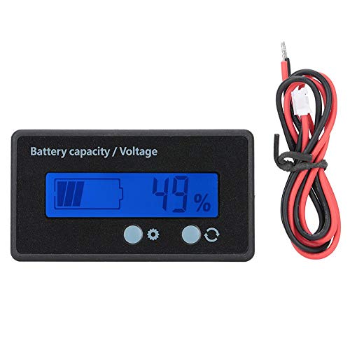 Batterijcapaciteitsindicator, GY-6GS Batterijcapaciteitstester Waterdicht Batterijvermogen Monitor LCD 12-84 V Batterij-indicator Voltmeter Monitor Detector (blauw)