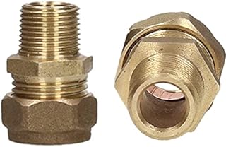 Pipestation 15mm Compression by 3/8" BSP Male Iron Thread European Flexible Tap Adapters (Pair)For European Tap Flexible Connectors
