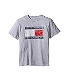 Tommy Hilfiger Little Boys Tommy Flag Tee, Grey Heather, Large/6