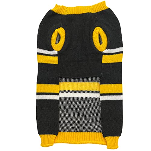 Pets First Nfl Pittsburgh Steelers Dog Sweater, Size Medium. Warm And Cozy Knit Pet Sweater With Nfl Team Logo, Best Puppy Sweater For Large And Small Dogs, Team Color (Pit-4179-Md) #TOP1