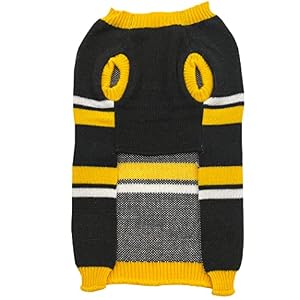 NFL Pittsburgh Steelers Dog Sweater, Size Extra Large. Warm and Cozy Knit Pet Sweater with NFL Team LOGO, Best Puppy Sweater for Large and Small Dogs NFL Pittsburgh Steelers Dog Sweater, Size Extra Large. Warm and Cozy Knit Pet Sweater with NFL Team LOGO, Best Puppy Sweater for Large and Small Dogs