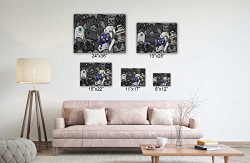 Spiritualhands Canvas Art Video Game Room Decor For Adults, Board Game Wall Decor Video Game Posters, Gamer Room Decor For Boys Bedroom, Game Tile Wall Art For Basement Game Room Decor (Game Room Consoles, 30" X 40" - Ready To Hang) #TOP5
