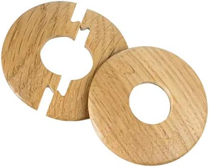 Solid Oak Lacquered Radiator Pipe Cover, Pipe Rose, Jigsaw - X2 Covers per Pack