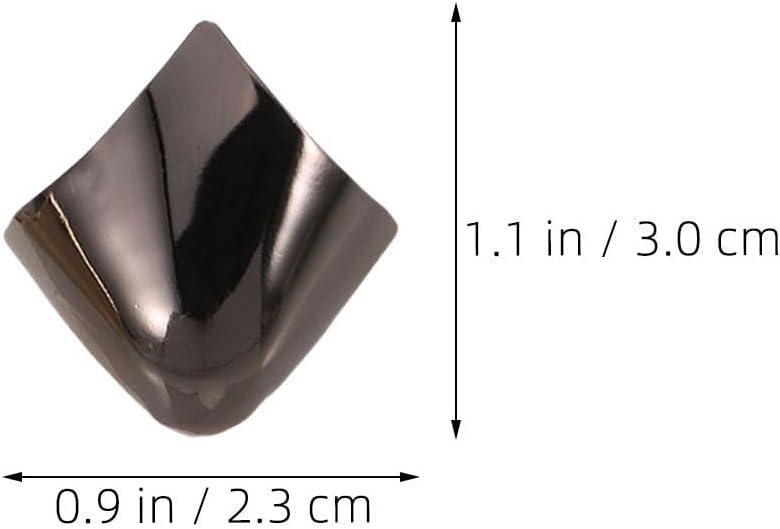 GANAZONO 12pcs Metal High Heel Shoe Tip Caps Iron Pointed Protectors | Gold Silver and Gunmetal Set, for Women’s Styles, Party and Work Wear, Easy Install Decorative Accent