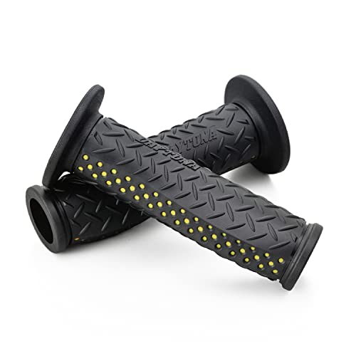 デイトナ グリッピーグリップ バイク用 グリップ ハンドル径φ22.2用 122mm エンド貫通 GG-D-ADV イエロー 25143