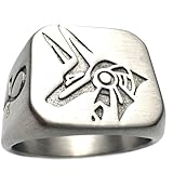JWM Men's Stainless Steel Anubis Rings Jewelry for Men Egyptian God Rings, Delicate Packaging (7)