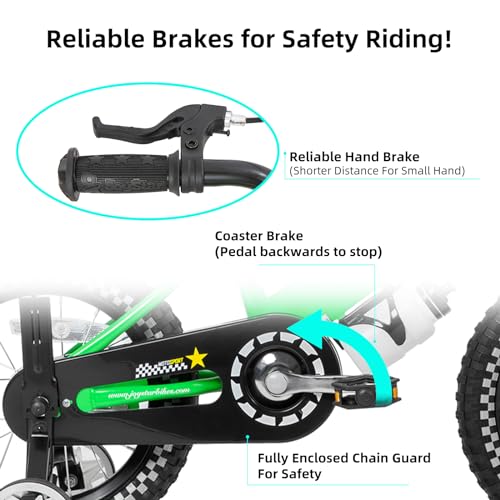 image for JOYSTAR Little Rock 16 Inch Kids Bike for 4 5 6 7 Years Boys with Hand