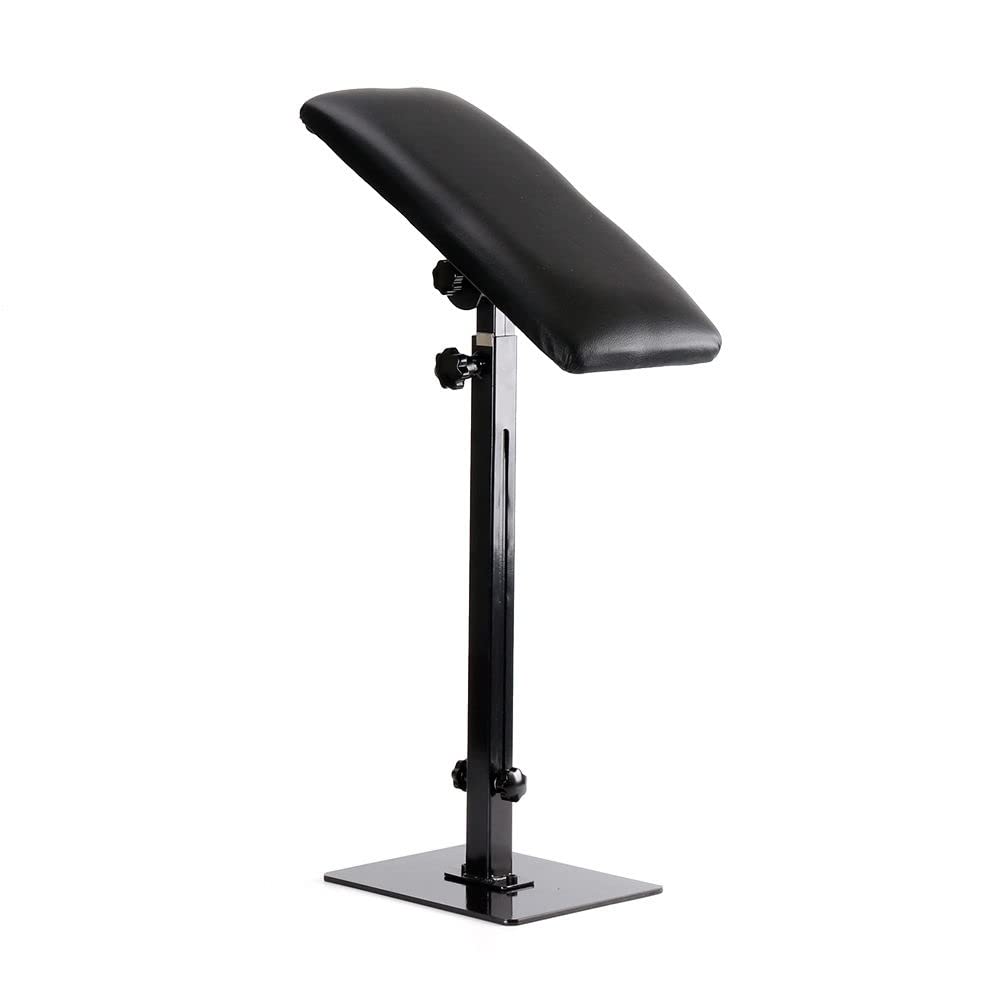 MINRS Podłokietnik do tatuażu, regulowana wysokość 68-100 cm, ergonomiczny, profesjonalny, może być stosowany w studiach tatuażu, salonach kosmetycznych, salonach fryzjerskich, czarny