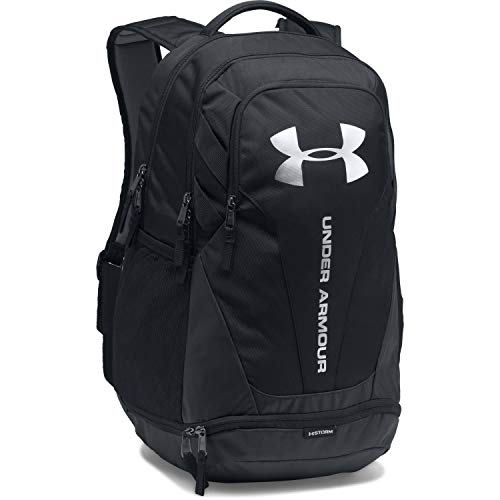 Under Armour Unisex UA Hustle 3.0, Water Resistant Sports Backpack with 26L Volume, Gym Bag with Practical Compartments, Under Armour Rucksack, Black