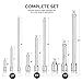 NEIKO 00249A Wobble Extension Bar Set | 9 Piece | 1/4”, 3/8”, 1/2” Drives | Cr-V Steel