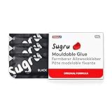 tesa Sugru formbarer Allzweckkleber - Original-Formel - bis 2kg belastbar - schwarz (3er-Pack)