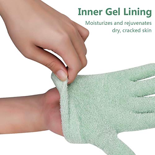 Oranlife Meias e Luvas Hidratantes Durante A Noite, Luvas de Gel e Meias para Pés Secos e Rachados,
