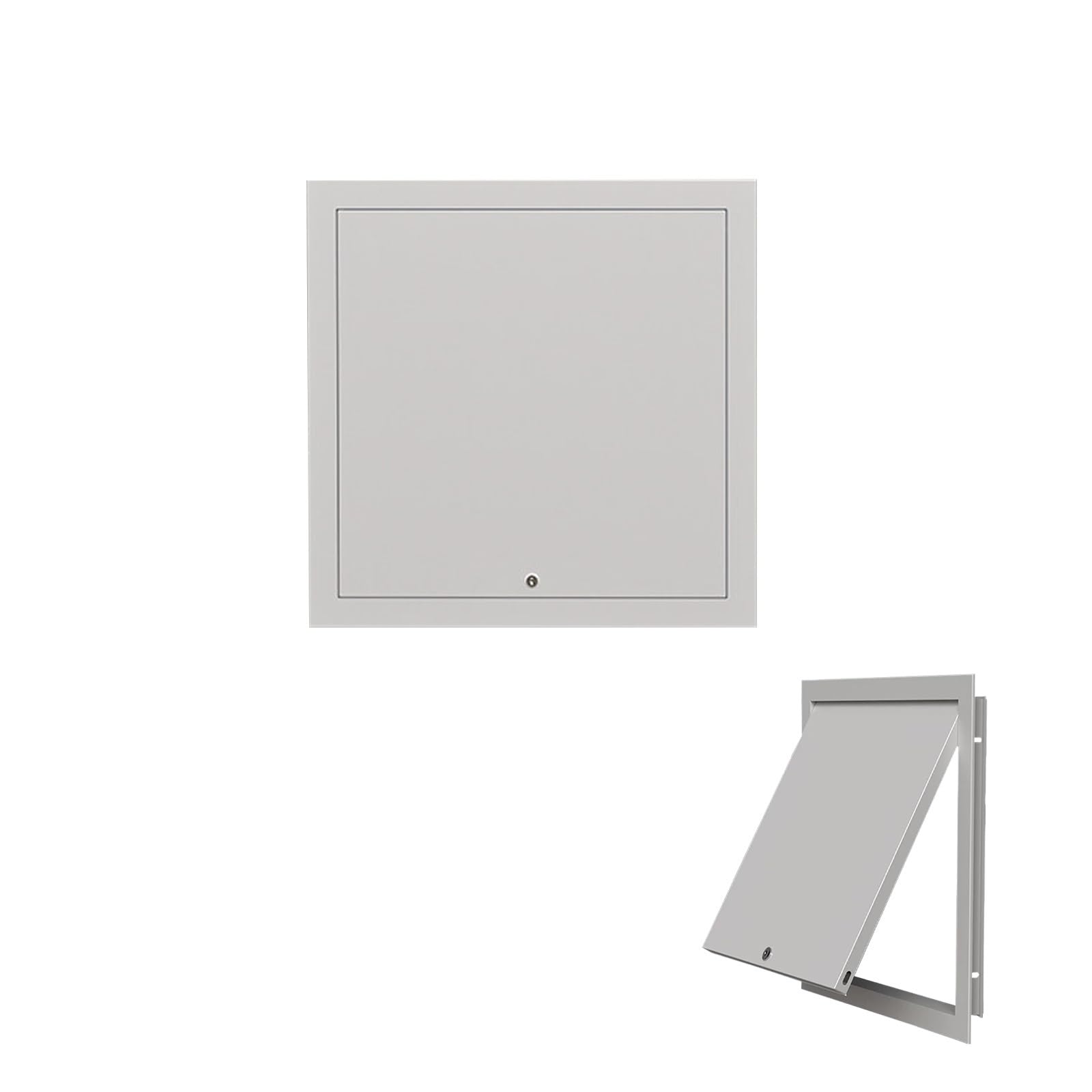 20x20 24x36 30x48 60x80 85x85 Access Panel for Drywall with Keyed Latch Metal Plumbing Access Door Electrical Utility Box Cover for Plumbing Electrical Wiring(Gray,6x6in(150x150mm))