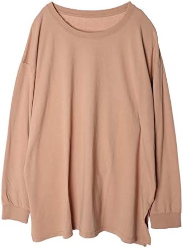 Amazon カットソー 長袖 レディース シンプル ロンt 無地 ゆったり 白 Mサイズ ベージュ 13 Tシャツ カットソー 通販