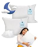 URBAN LINENS Juego de 2 almohadas de cama para dormir tamaño Queen, cómodas y de apoyo, relleno de microfibra alternativa de plumón suave de alta calidad, almohada para dormir de espalda y de lado