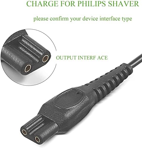 Wevesa Philips Shaver Charger Compatible with Norelco HQ8505 7000 5000 3000 Series mg5750 7790 7750 Electric Razor, Aquatec, Arcitec, Multigroom Beard Trimmer Adapter AC Power Supply Charging