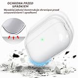 MouyouGlow przezroczyste etui na AirPods Pro 2 2022, przezroczysty pokrowiec na Apple AirPods Pro 2 Gen TPC z ochronnym etui z smyczą, odporne na wstrząsy etui z widoczną diodami LED z bezprzewodowym