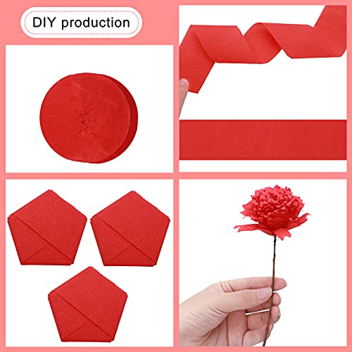 9 Rolls Crepe Paper Streamers Party Streamers 246 Yards Crepe Paper Decorations In 3 Colors For Wedding Birthday Party Family Gathering Event Party Supplies (Black, White, Red, Simple Style) #TOP1