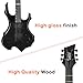 Ktaxon Flame Design Electric Guitar, 36-inch Beginner Electric Guitar Kit with 20 Watt AMP, Tremolo Bar, Portable Bag, Shoulder Strap, Cable & Wrench Tool (Black)