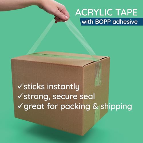 image for Blue Summit Supplies Clear Packing Tape Refills Bulk, 12 Pack, Heavy D