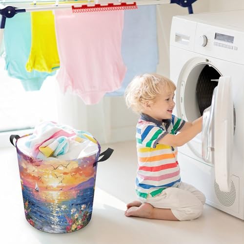 Panier à linge pliable pour buanderie familiale compacte et propre - 6