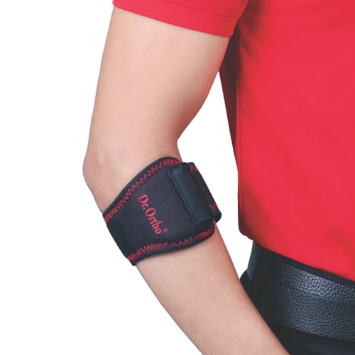Image of Dr.Ortho Tennis Elbow Support for Gym, Support Band with Compression Pad and Elbow Strap Wrap for Sports - For Men & Women