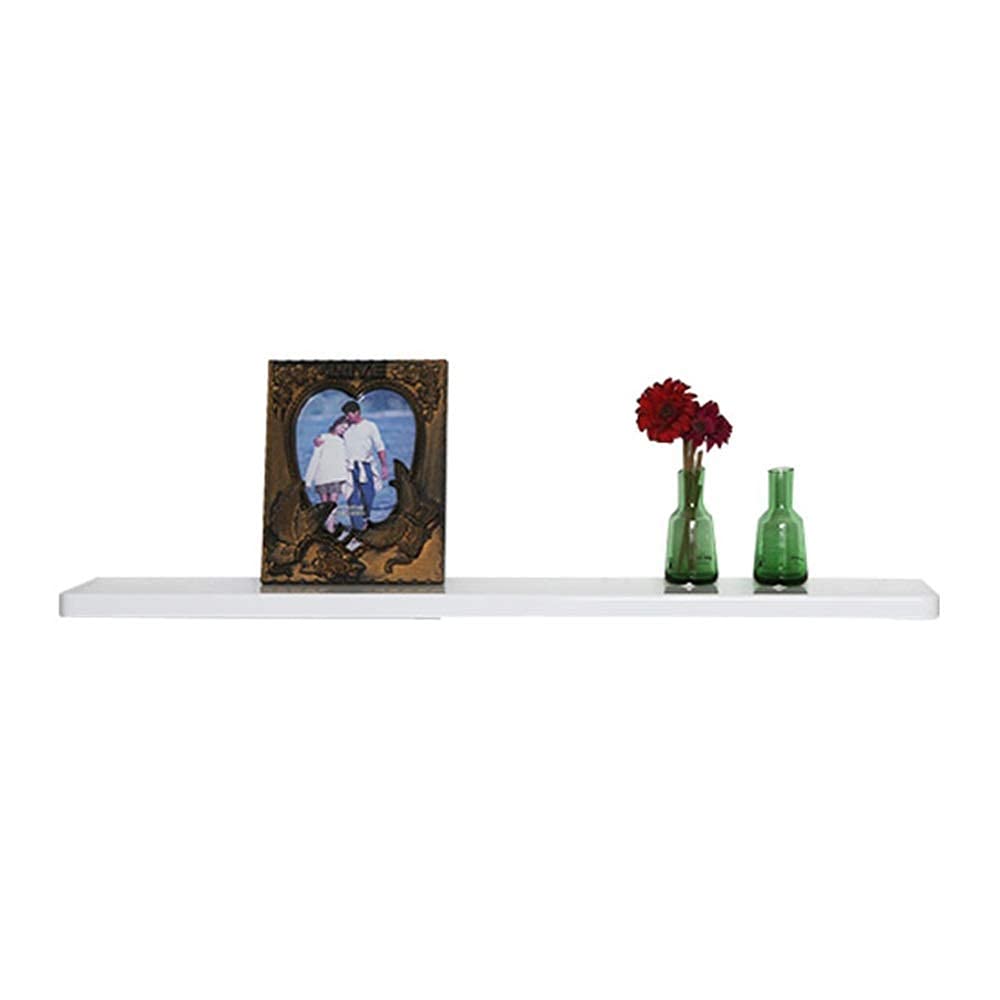 Étagère flottante murale blanche en bois pour cuisine et salon