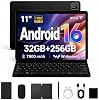 Tablet Android 16 de 11 pulgadas, 32GB RAM 256GB ROM expansión TF 1TB, WiFi 6 Bluetooth 5.4, pantalla HD IPS, batería 7800mAh, doble cámara 5MP 8MP, desbloqueo facial, teclado lápiz mouse 2 en 1 negro 2