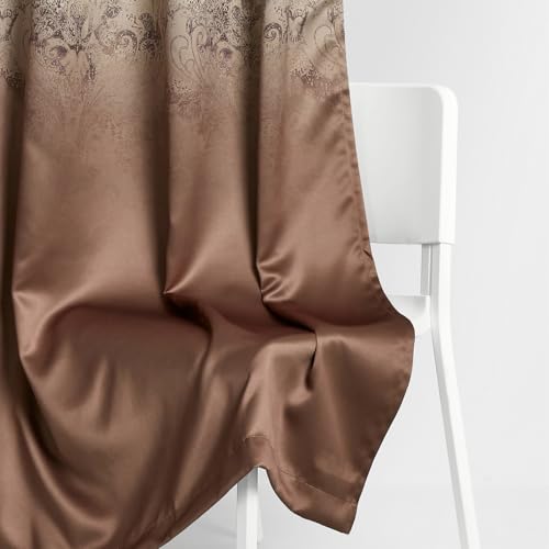 Image of haus & kinder Blackout Door Curtains 7 Feet Long Pack of 2 Door Curtains, 7 Feet Curtains for Door, 80% Room Darkening (Mocha, 114x213 CM)