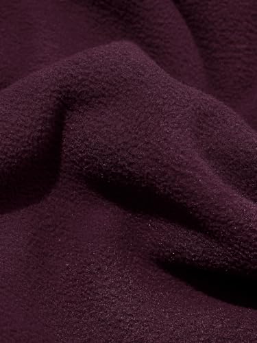 Image of The Souled Store Polar Fleece Pullover: Burgundy Men and Boys Long Sleeves Hooded Neck Solid Cotton Blend Oversized Hoodies