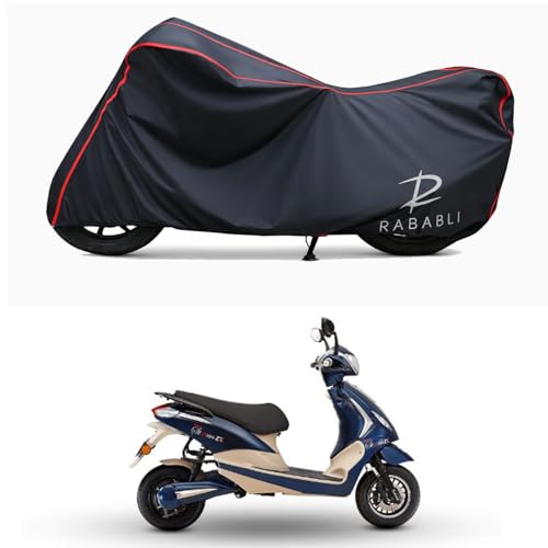 Image of Waterproof Bike Body Cover Compatible for | Tunwal Storm ZX | Taffeta Fabric, Red Piping Design, Bottom Elastic Fit | Dustproof, Sun UV & Rain Protection for All Bikes