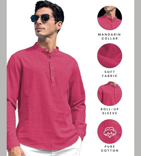 Image of Slim Fit Short Kurta for Men and Boys.(KRT BTN06, Navy Blue)