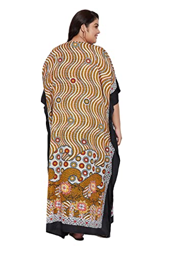 Image of Oussum Women Kaftan Plus Size Polyester Summer Lightweight Caftan Swimsuit Cover Ups Maxi African Mumu Lounge House Dress