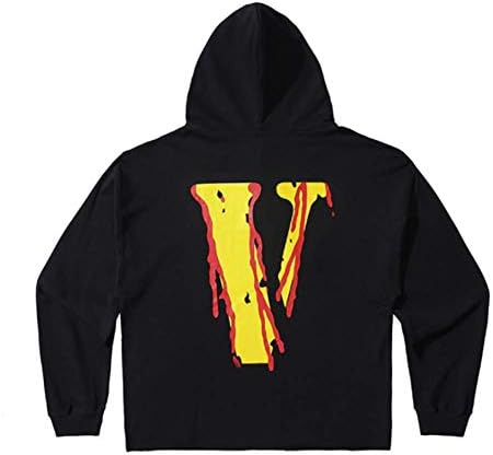 Big V Nosebleed Smiley Pattern Couple Hooded Men and Women Sweater Coat