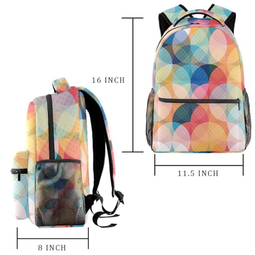 Sac à dos imprimé multicolore sans couture avec design géométrique moderne - 2
