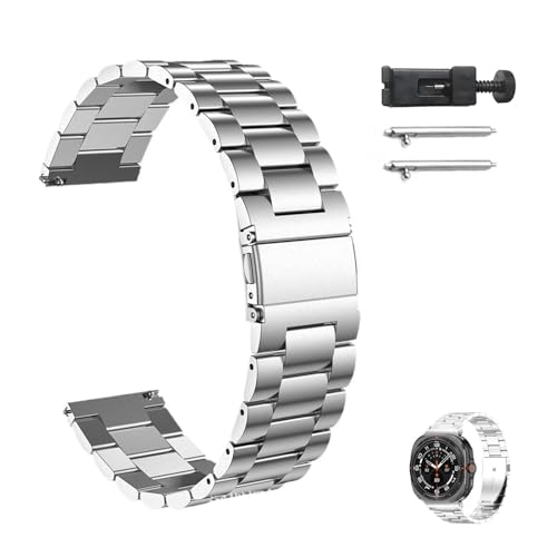 Pevlkawr Correa De Reloj De Acero Inoxidable De 20 Mm Pulsera Reloj Repuesto Métal Ajustable De Acero Inoxidable Correas Para Hombres Mujer