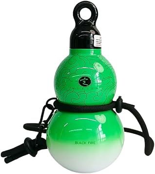 Gradient Gourd Water Bottle with Strap, 580ml Portable Sport Water Bottle, 316 Stainless Steel Cup for Hot & Cold Drinks Drop Proof Leak Proof Gourd Drinking Bottle for Travel Gradient Green