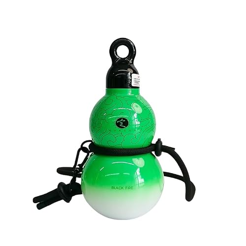 JZSMY Gradient Gourd Water Bottle with Strap, 580ml Portable Sport Water Bottle, 316 Stainless Steel Cup for Hot & Cold Drinks Drop Proof Leak Proof Gourd Drinking Bottle for Travel (Gradient Green)