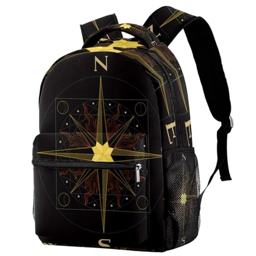 Sac à dos d'école noir et multicolore 29x20x40cm pour ados