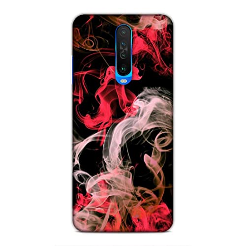 Image of Printed Mobile Back Hard Case Cover for Xiaomi Poco X2 / Xiaomi Redmi K30 / Xiaomi Redmi K30 5G | Smoke, Colourful Smoke, Red, White-2201