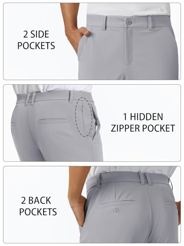 TACVASEN Golf Pants Men - 30"/32"/34" Stretch Lightweight Quick Dry Dress Pants for Men with Pockets for Work Casual 5
