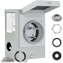 RVMATE ما قبل الحفر 30 أمبير مولد الطاقة مدخل NEMA TT-30P 125V 3750W صندوق مدخل الطاقة ، مقاوم للماء للاستخدام في الهواء الطلق