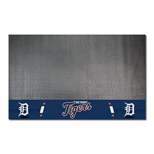 FANMATS MLB Detroit Tigers Vinyl Grill Mat